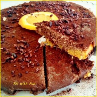 Torta Proteica di Avena Con Arance e Cacao