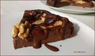 Torta Brownie Fit Pere e Cioccolato anche con Versione Gluten Free
