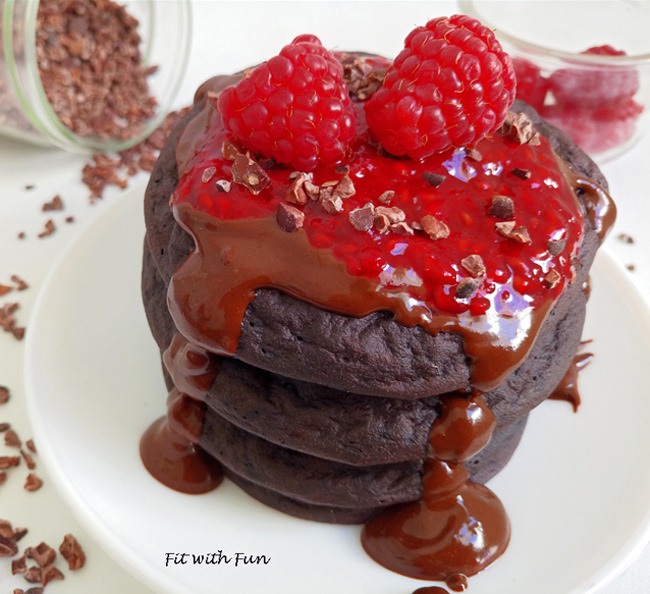 Pancakes Ricotta e Cacao 4 Ingredienti Low Carb Proteici Senza Glutine