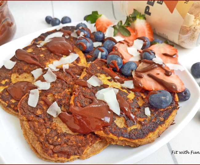 Pancakes di Zucca Proteici e Senza Glutine 