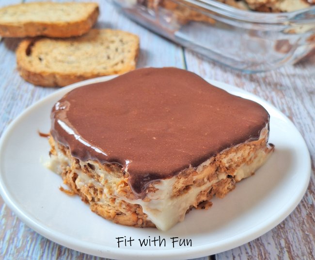 Torta Fredda con Crema al Latte e Cioccolato Senza Lattosio