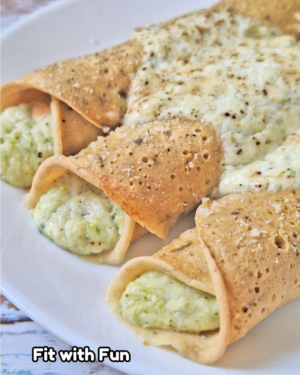 Cannelloni di crepes proteiche senza lattosio con 3 ingredienti